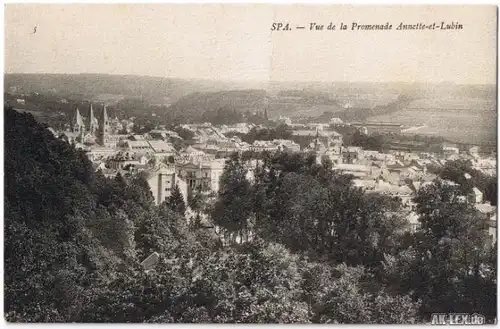 Spa (Stadt) Vue de la Promenade Anette-et-Lubin ca. 1920