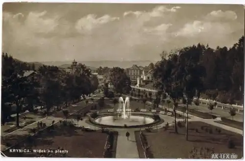 Krynica-Zdroj Widok na Platny - Foto AK ca 1937