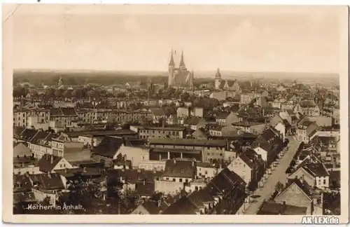 Köthen Panorama gel. 1953