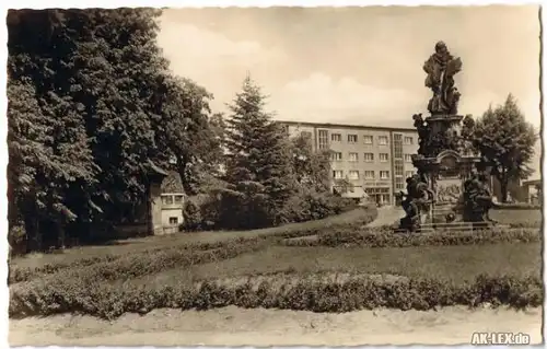 Rathenow Schleusenplatz mit Denkmal Kurfürst Friedrich Wilhelm von Brandenburg