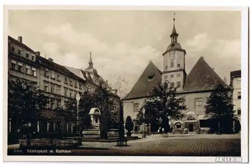 Jena Marktplatz - Foto AK ca. 1935