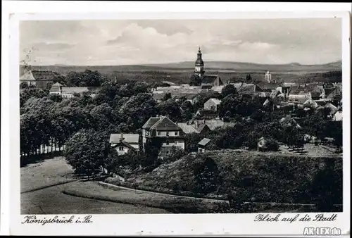 Ansichtskarte Königsbrück Panorama b Kamenz g1939