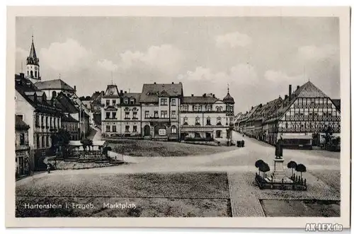 Hartenstein (Sachsen) Marktplatz ca. 1954