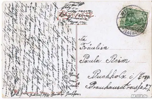 Leipzig Reichsgericht mit Schmuckplatz und Villen gel. 1