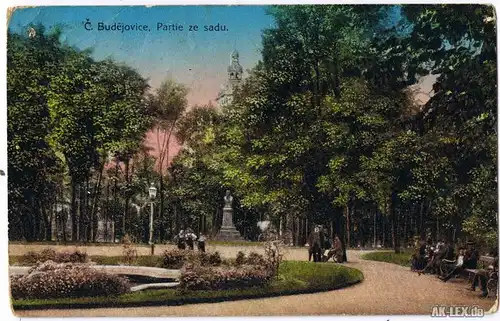 Budweis Parkanlage ca. 1916