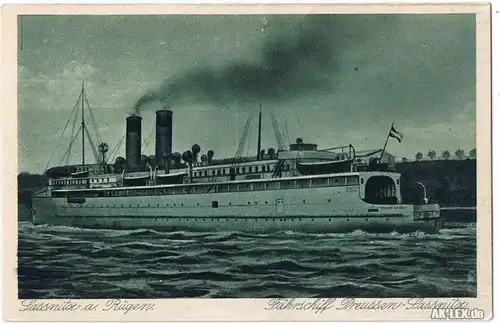 Sassnitz Fährschiff Preussen ca  1926