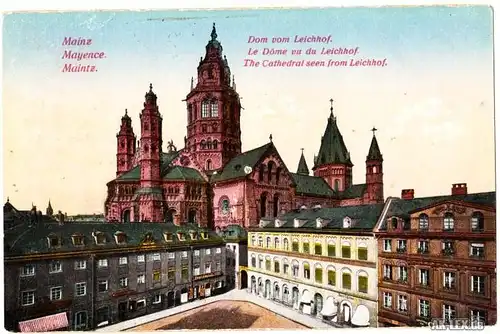 Mainz Dom vom Leichhof (Mainz), gel. 1924