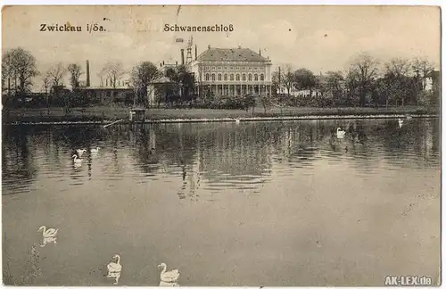 Zwickau Schwanenschloß gel. 1916
