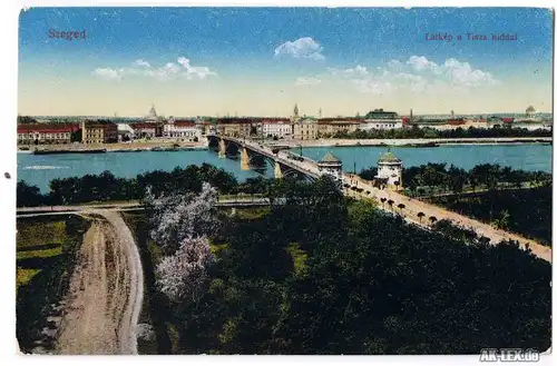 Szegedin Panorama - Ansicht - Foto AK ca. 1916