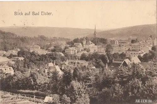 Bad Elster Blick auf Bad Elster gel. 1924