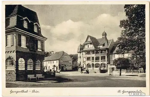 Foto Ansichtskarte Georgenthal (Thüringen) St. Georgenpl