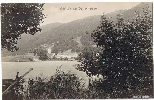 Ossiach Panorama - Ansicht mit Ossiachersee  ca  1911