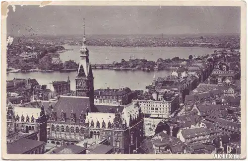 Hamburg Hamburg (Binnen- u. Außenalster) gel. 1937