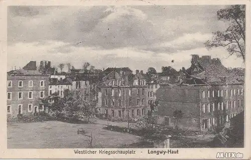 Longwy zerstörte Häuser ca 1916