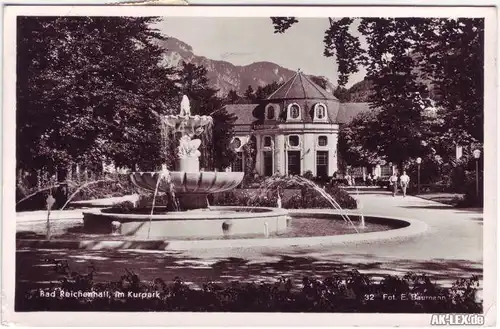 Bad Reichenhall Im Kurpark Foto Ansichtskarte 1954