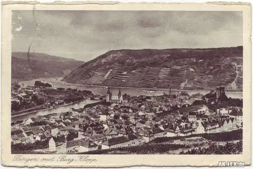 Bingen am Rhein Totalansicht Ansichtskarte 1928