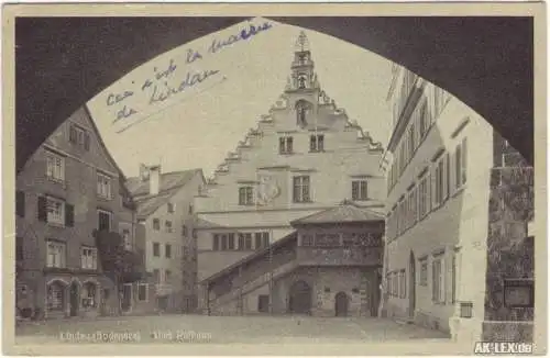 Ansichtskarte Lindau (Bodensee) Altes Rathaus 1930