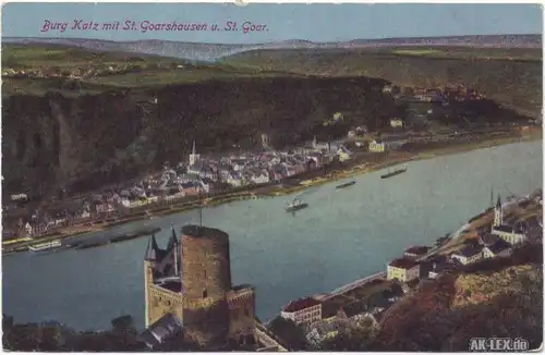 St. Goarshausen Burg Katz mit St. Goarshausen und St. Go