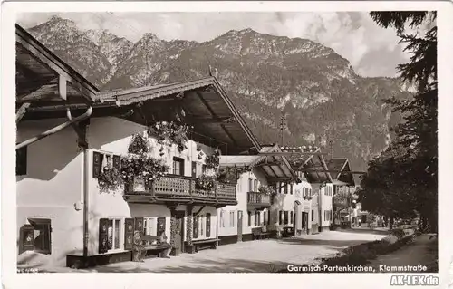 Garmisch-Partenkirchen Klammstraße Foto AK ca. 1940