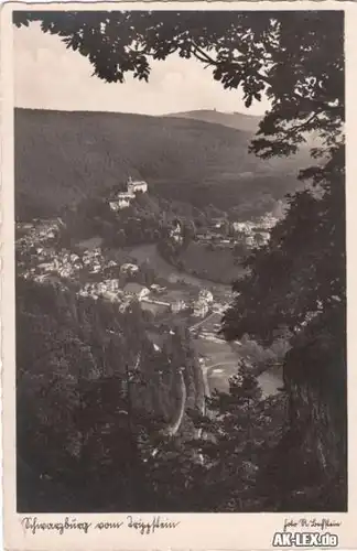 Schwarzburg Schwarzburg vom Trippstein, gel. 1938 (Schwa