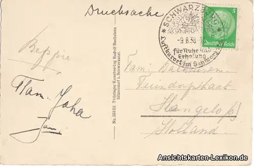 Schwarzburg Schwarzburg vom Trippstein, gel. 1938 (Schwa