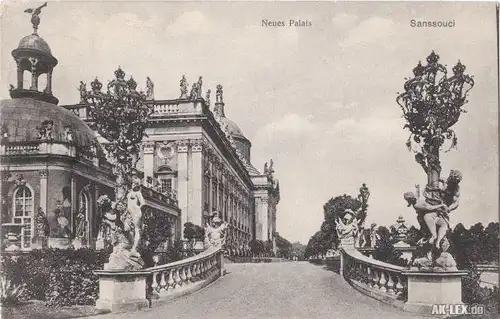 Ansichtskarte Potsdam Sanssouci: Neues Paplais 1918