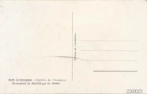 Compiègne Das Denkmal des MORGEN von Ed Brandt