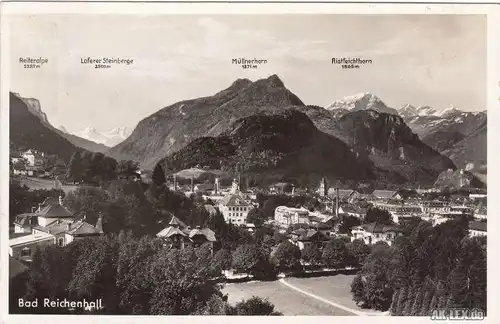 Bad Reichenhall Panorama Ansichtskarte  1938