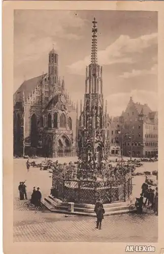 Ansichtskarte Nürnberg schöner Brunnen 1930