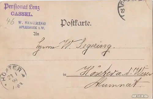 Herzliche Grüße an Alle gel. 1899