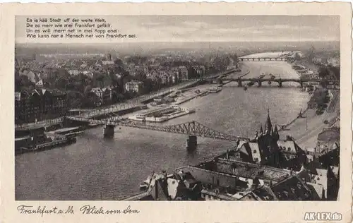 Frankfurt am Main Blick vom Dom gel. 1937
