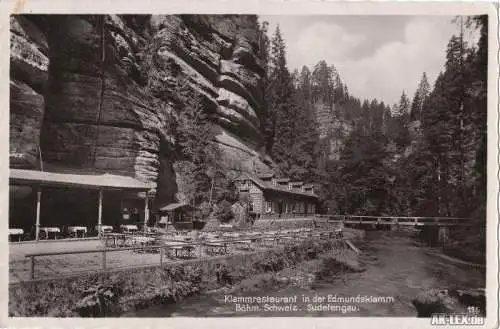 Jonsdorf (CZ) Janov Klammrestaurant - Edmundsklamm - Foto AK 1938