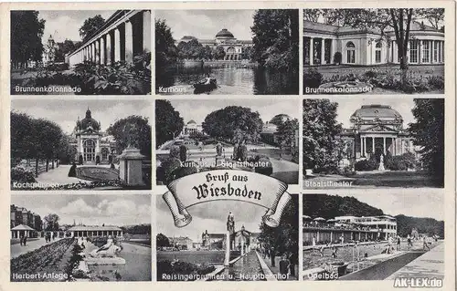 Wiesbaden Stadtteilansichten gel. 1942