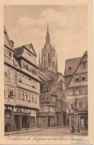 Frankfurt am Main Saalgasse mit heilger Geist-Brunnen ge