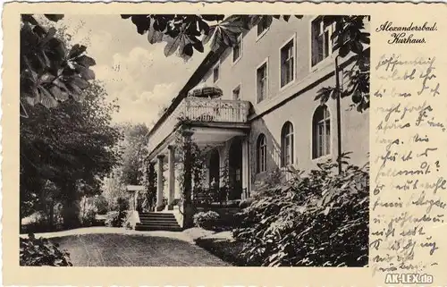 Bad Alexandersbad Kurhaus - Foto AK gel. 1937