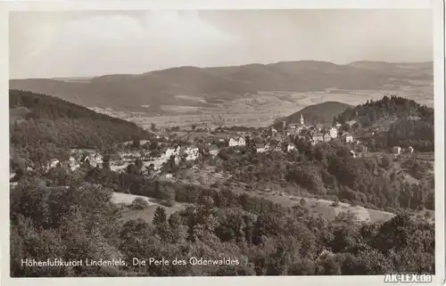 Lindenfels (Bergstraße) Panorama Foto AK ca 1937