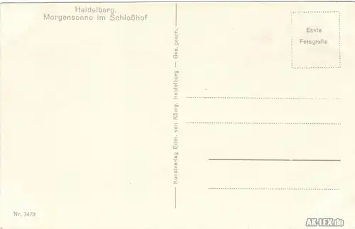 Heidelberg Morgensonne im Schloßhof ca 1937