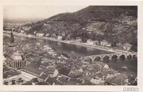 Heidelberg Panorama - Ansicht - Foto AK ca. 1935