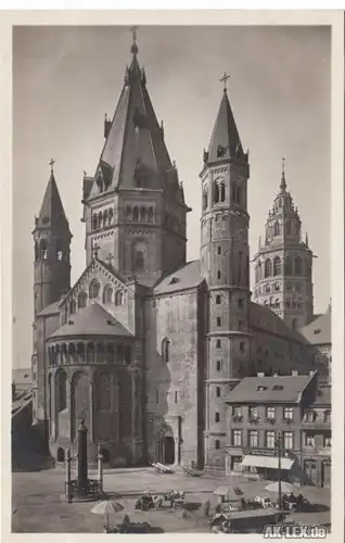 Mainz Dom vom Liebfrauenplatz - Foto AK ca 1936