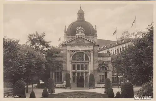 Wiesbaden Kochbrunnen - Foto AK ca. 1937