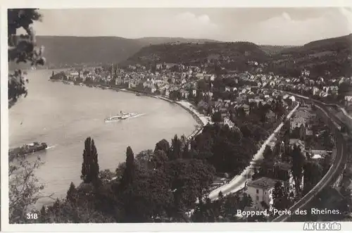 Boppard Panorama - Foto AK ca 1937