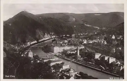 Bad Ems Panorama - Foto AK ca 1936