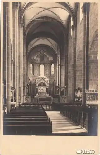 Glees (Vulkaneifel) Klosterkirche Maria Laach - Innenansicht - Foto AK ca 1935
