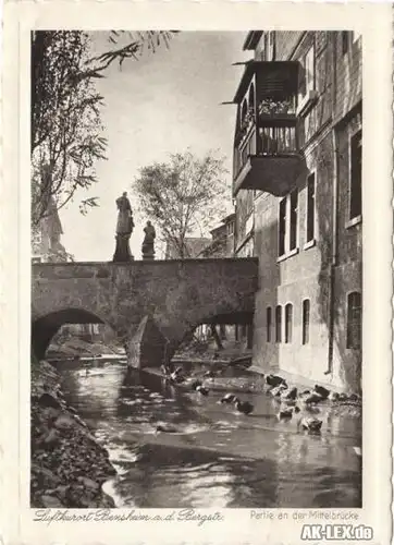 Bensheim Partie an der Mittelbrücke ca 1935