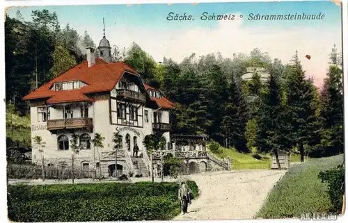 Kirnitzschtal Schrammsteinebaude ca 1914