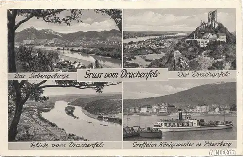 Königswinter Mehrbildkarte - Drachenfels