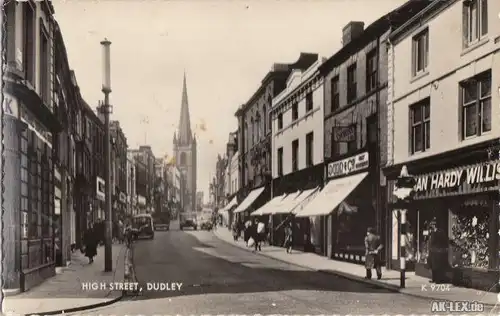 Dudley High Street England - West Midlands Vintage Postcard 1961