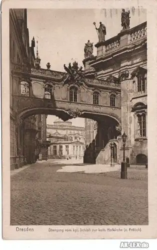 Dresden Übergang vom Schloß zur Hofkirche 1925