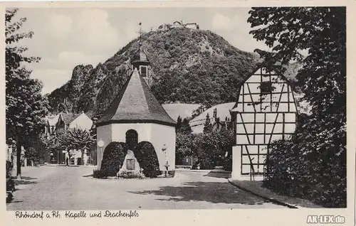 Rhöndorf -Bad Honnef  Kapelle und Drachenfels