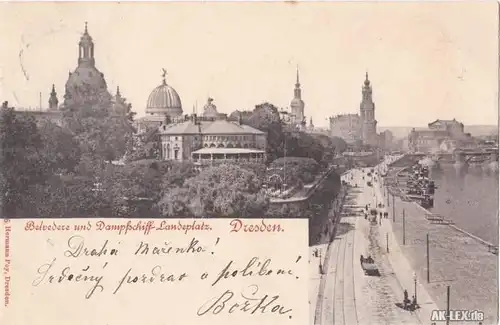 Dresden Belvedere und Dampfschiff-Landeplatz